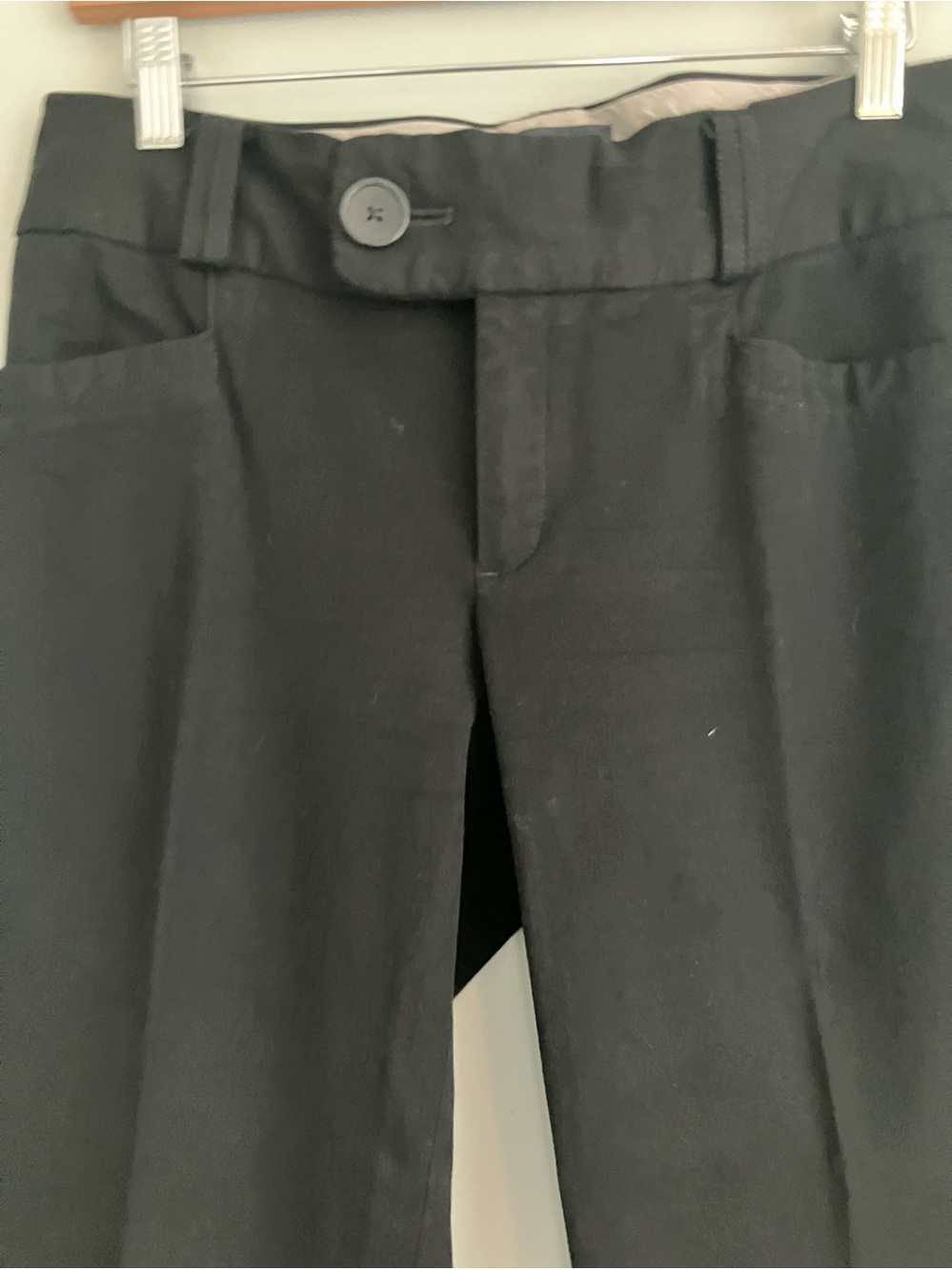 BANANA REPUBLIC Black 323 Martin Fit Flare Leg Trouser Size 8 - Picture 3 of 11